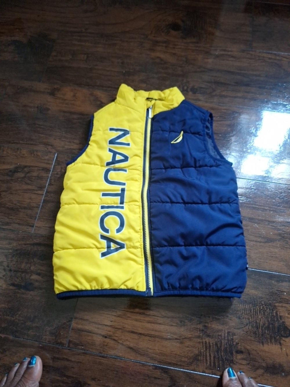 Nautica Yellow & Navy Puffer Vest